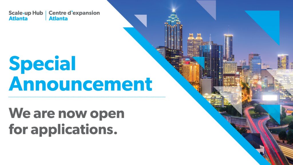 Scale-up Hub Atlanta – Applications new OPEN!