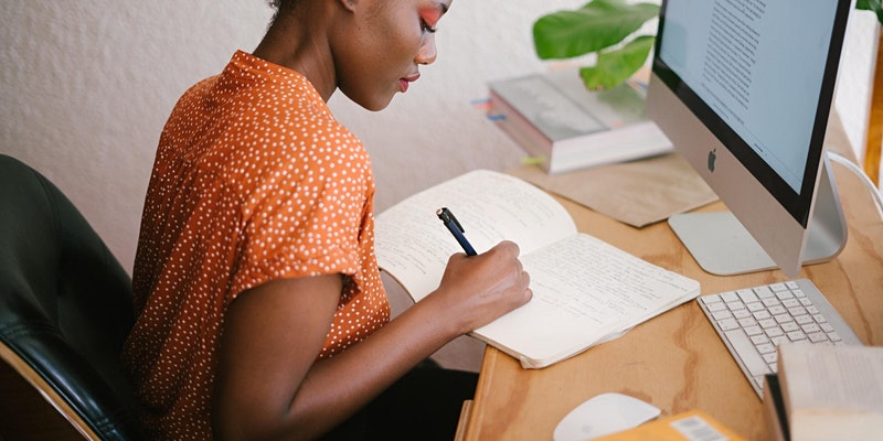 Girl working at Desk