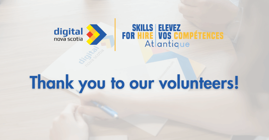 Thank you to our Skills for Hire Atlantic volunteers